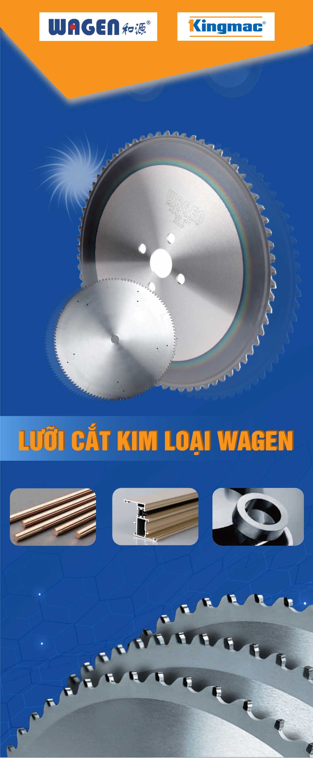banner lưỡi cắt kim loại